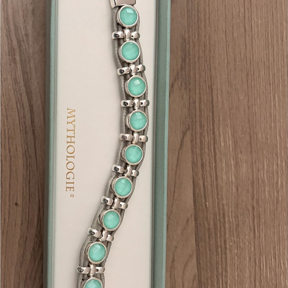 Mythologie Silver and Mint Bracelet